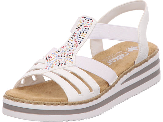 Rieker Damen Sandalette  in weiß