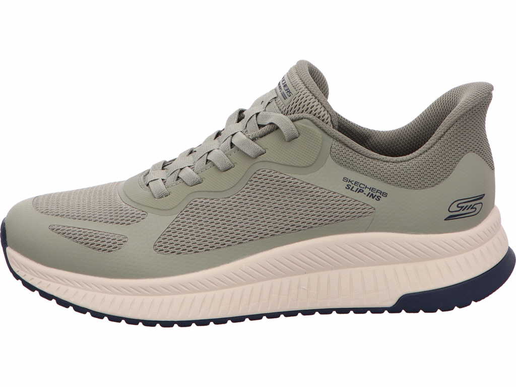 Skechers Herren Slipper Slip-Ins - Bobs Squad 4 in oliv