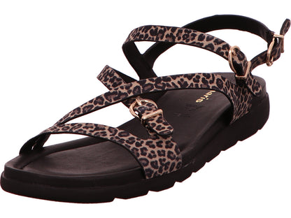 Tamaris Damen Sandalette  in schwarz-bunt-kombiniert
