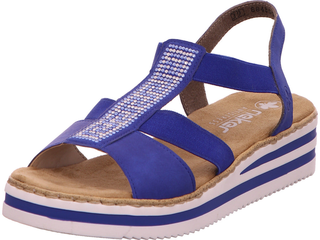Rieker Damen Sandalette  in blau