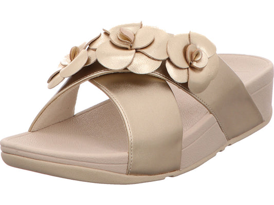 FitFlop Damen Pantolette Cross Slides in metallic