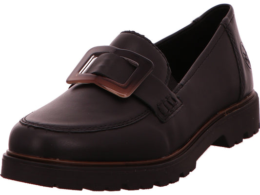 Rieker Damen Slipper  in schwarz