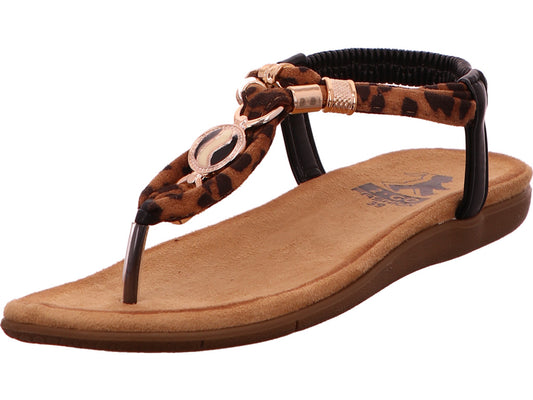 Cosmos-Cordes GmbH Damen Sandalette  in schwarz-bunt-kombiniert