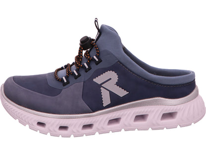 Rieker Damen Clog / Töffler  in blau-kombiniert