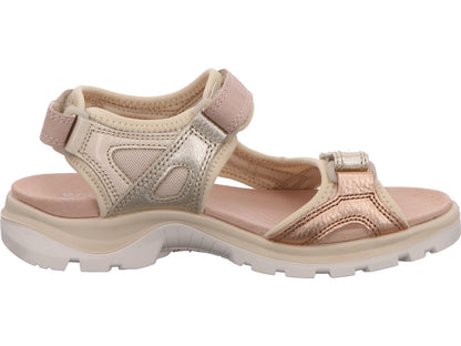 Ecco Damen Sandalette Offroad Yucatan in beige-bunt-kombiniert