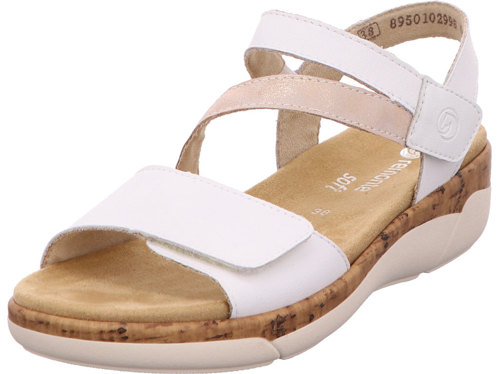 Remonte Damen Sandalette  in weiß-bunt-kombiniert