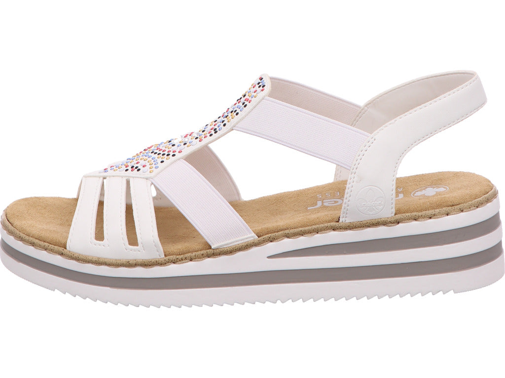 Rieker Damen Sandalette  in weiß