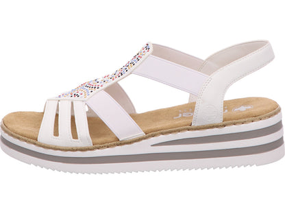 Rieker Damen Sandalette  in weiß
