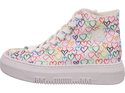 Rieker Damen Stiefel  in weiß-bunt-kombiniert