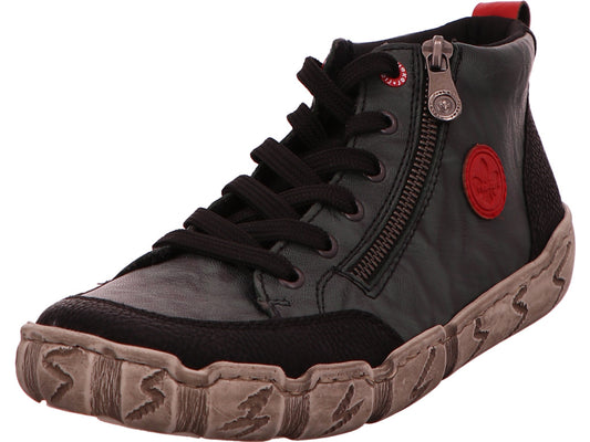 Rieker Damen Stiefel  in schwarz-bunt-kombiniert