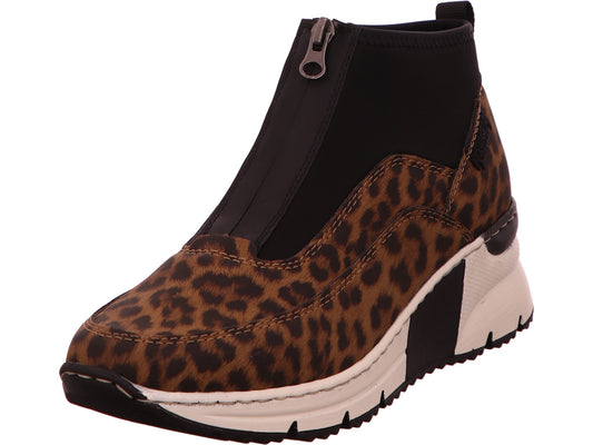 Rieker Damen Stiefel  in schwarz-bunt-kombiniert