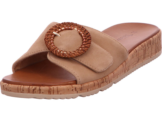 Tamaris Damen Pantolette  in hellbraun