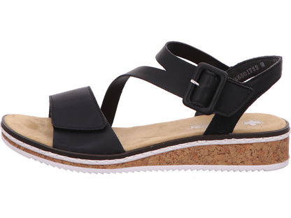 Rieker Damen Sandalette  in schwarz