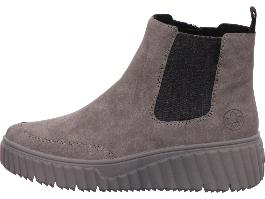 Rieker Damen Stiefel  in grau-kombiniert