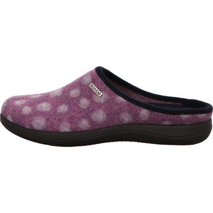 Rohde Pantoffel Sandalette Sommerschuh Damen Violett Stoff/Leinen    Bild2