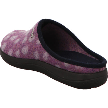 Rohde Pantoffel Sandalette Sommerschuh Damen Violett Stoff/Leinen    Bild3