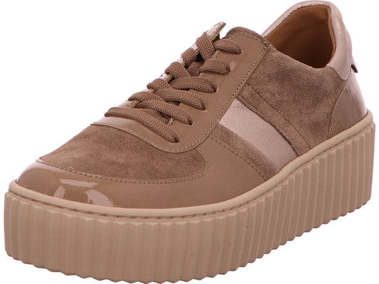 Gabor Damen Schnürschuh  in beige-bunt-kombiniert