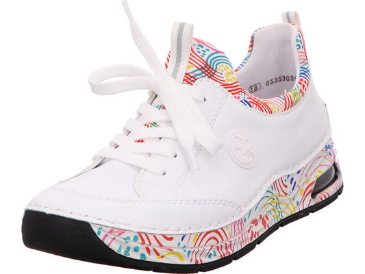 Rieker Damen Sneaker  in weiß-bunt-kombiniert