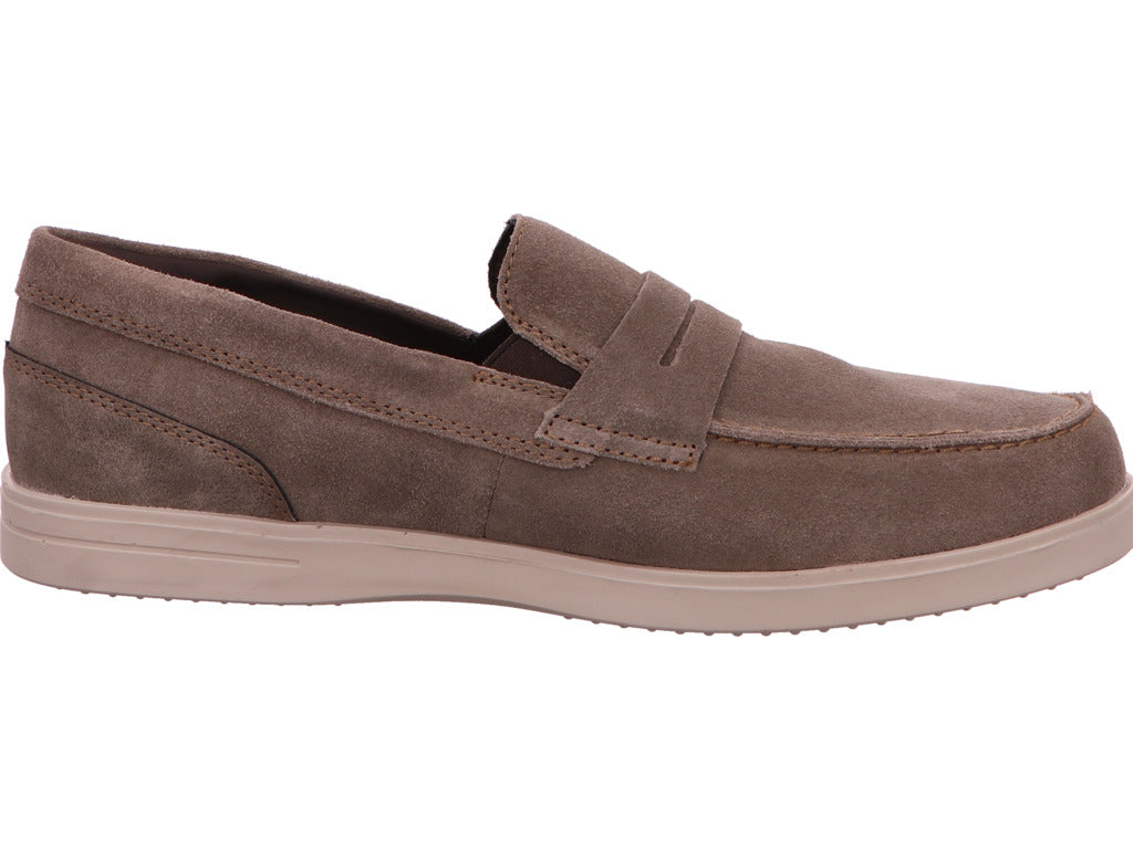 Rieker herenslippers in een combinatie van bruin en veelkleurig.