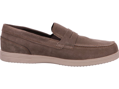 Rieker herenslippers in een combinatie van bruin en veelkleurig.