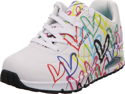 Skechers Damen Sneaker Spread The Love in weiß-schwarz-kombiniert