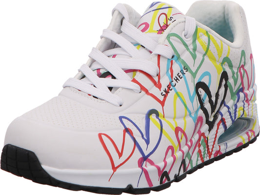 Skechers Damen Sneaker Spread The Love in weiß-schwarz-kombiniert