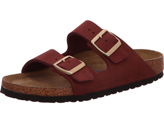 Birkenstock Damen Pantolette Arizona Soft Footbed in rot