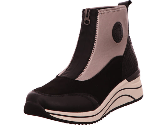 Remonte Damen Stiefel  in schwarz-bunt-kombiniert