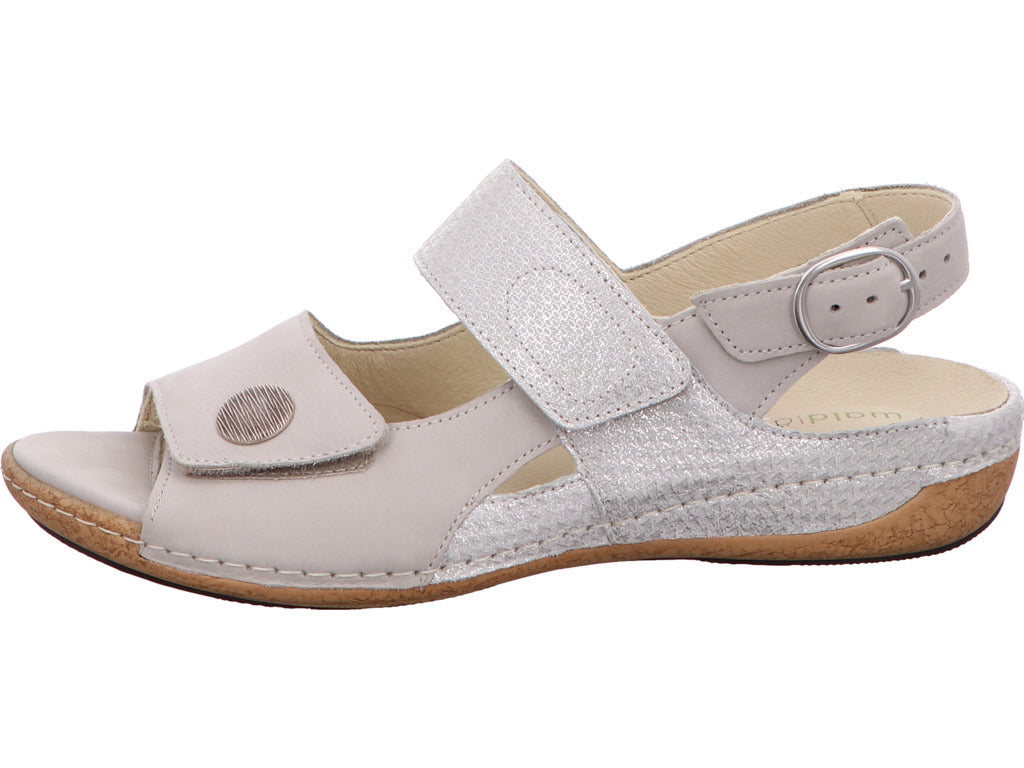 Waldläufer Damen Sandalette Heliett in grau-bunt-kombiniert
