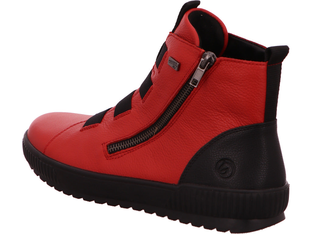 Remonte Damen Stiefel  in rot-bunt-kombiniert