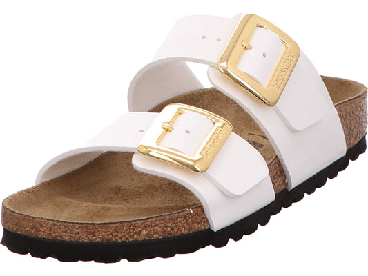 Birkenstock Damen Pantolette Sydney Cushion Buckle in weiß