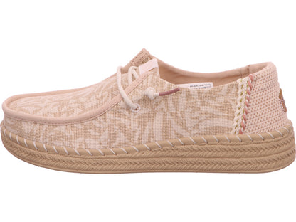 Hey Dude Damen Slipper Wendy Espadrille Retro Palm in beige-kombiniert