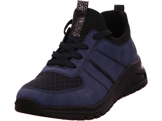 Rieker damessneakers in een blauw-gecombineerde uitvoering