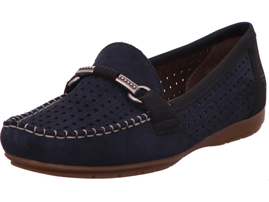 Rieker damesslippers in donkerblauw