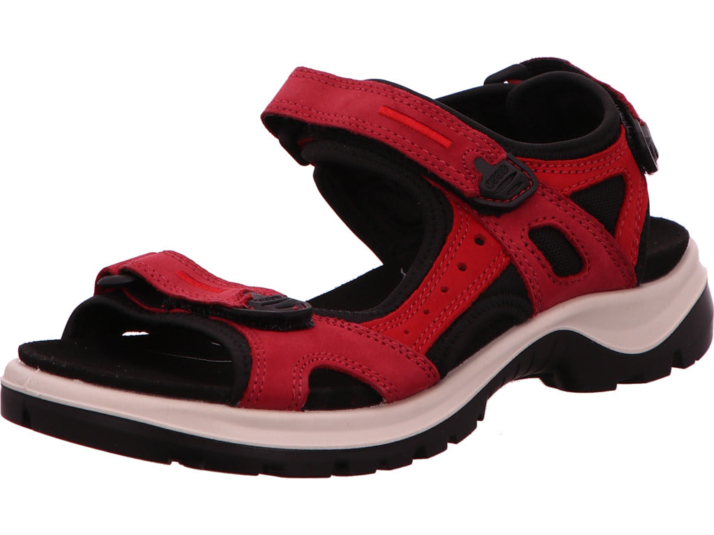 Ecco Damen Sandalette Offroad Yucatan in rot-bunt-kombiniert