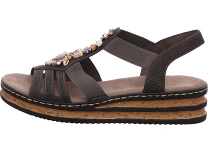 Rieker Damen Sandalette  in grau