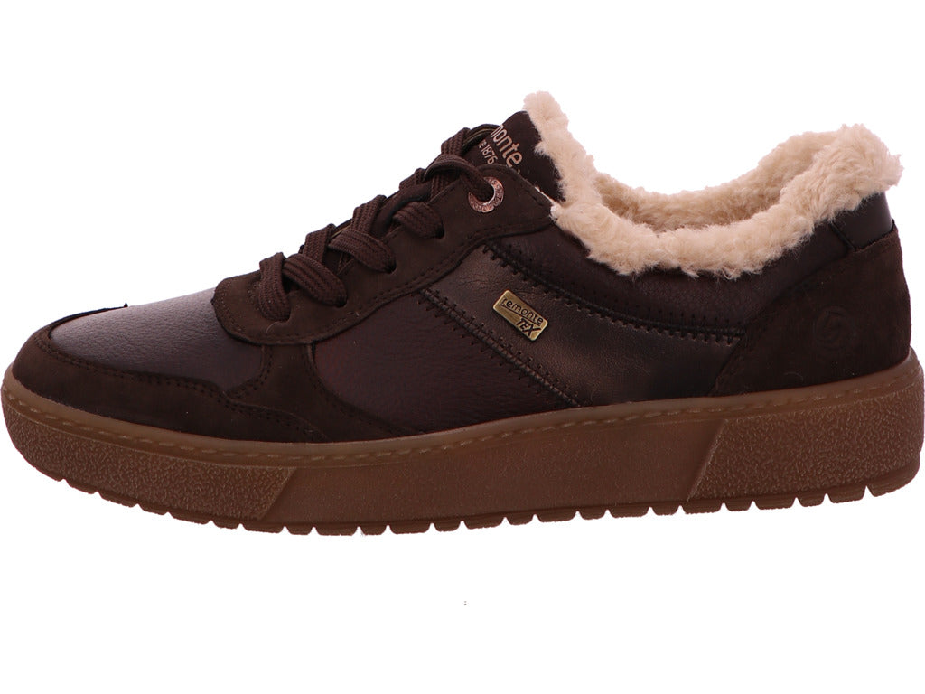 Remonte damessneakers in een combinatie van bruin en meerdere kleuren.