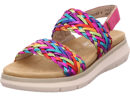 Remonte Damen Sandalette  in grau-bunt-kombiniert