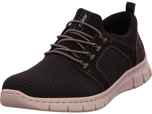 Rieker herensneakers in een combinatie van zwart en meerdere kleuren.