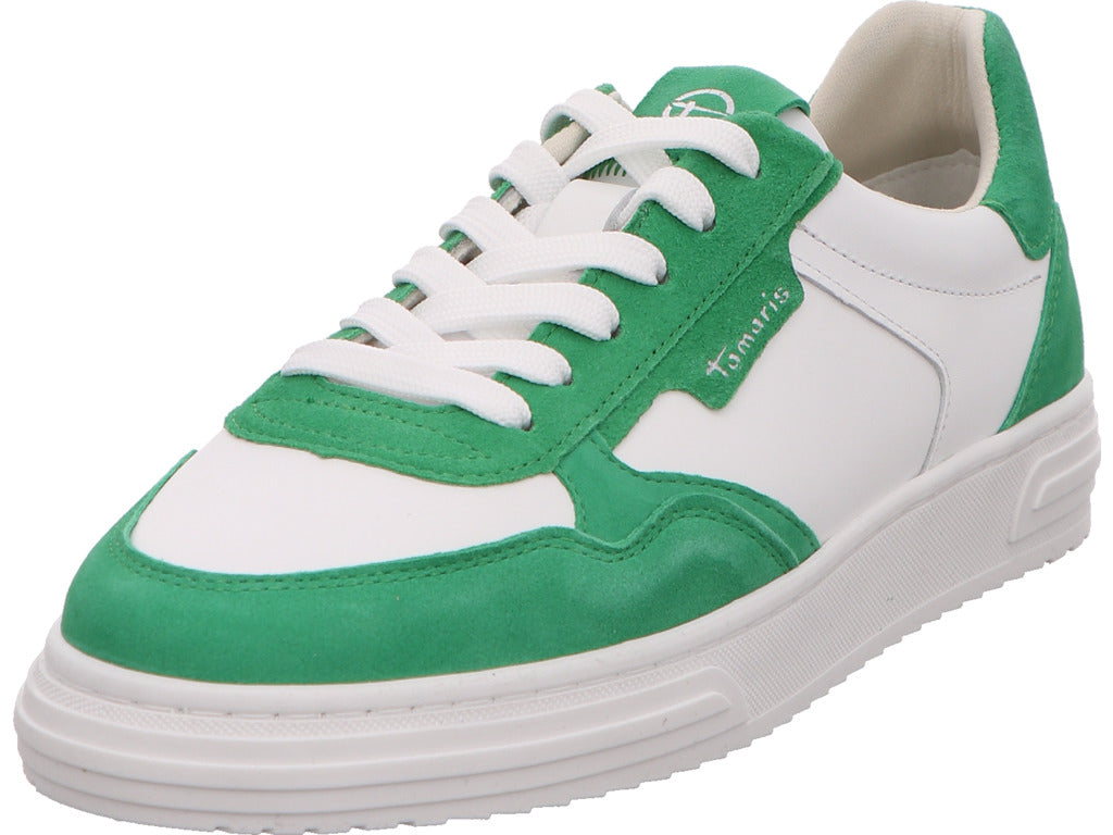 Tamaris damessneakers in een groen-multicolor combinatie