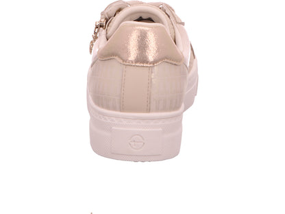 Tamaris Damen Schnürschuh  in beige-bunt-kombiniert