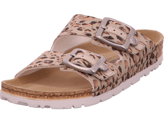 Rieker Damen Pantolette  in beige-bunt-kombiniert