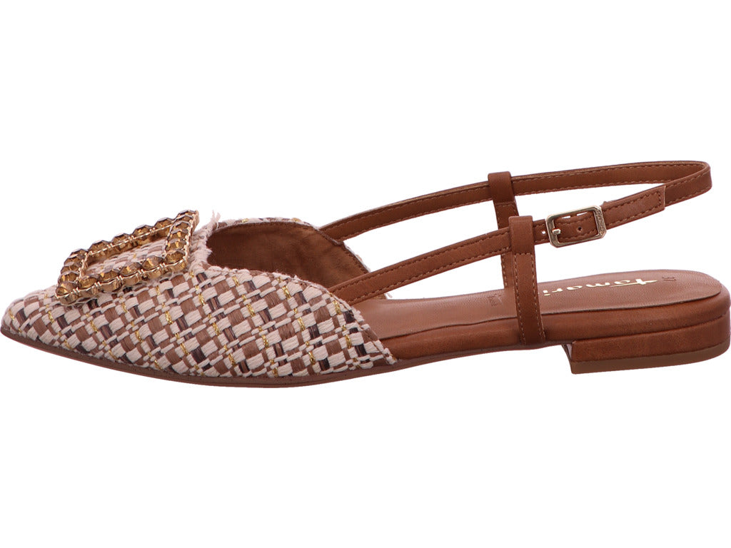 Tamaris Damen Sling  in beige-bunt-kombiniert
