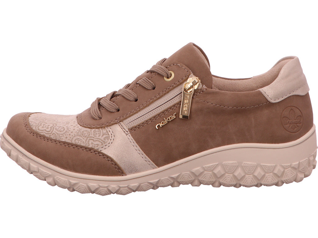 Rieker Damen Sneaker  in beige-bunt-kombiniert
