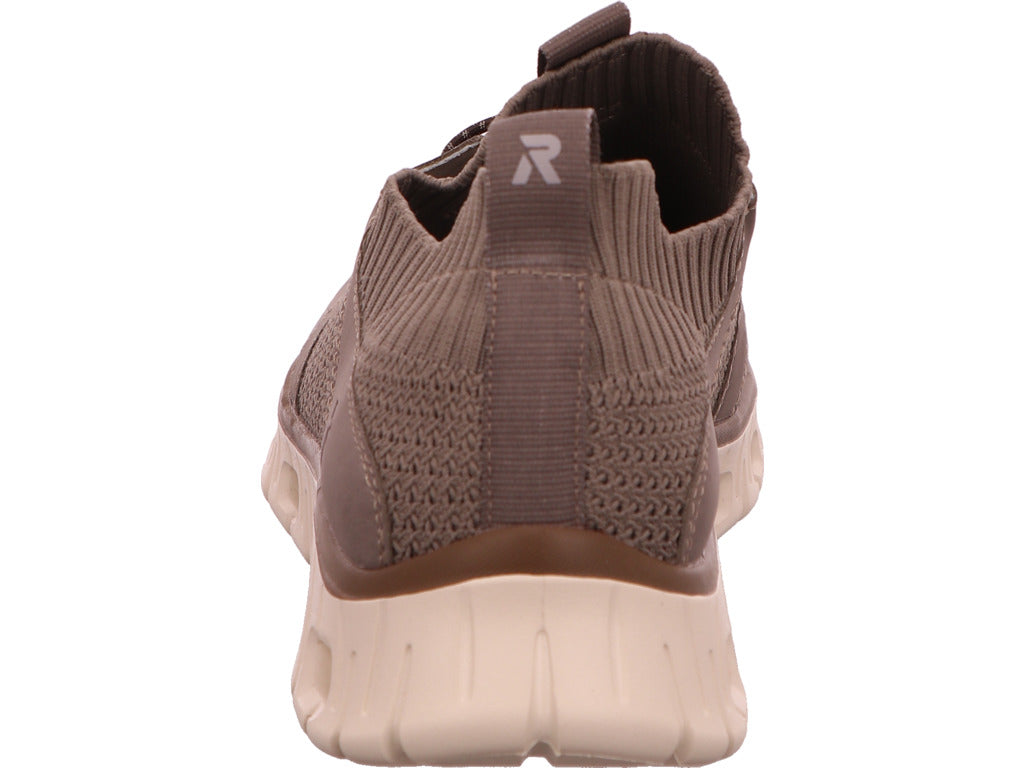Rieker herensneakers in een beige-multicolor combinatie