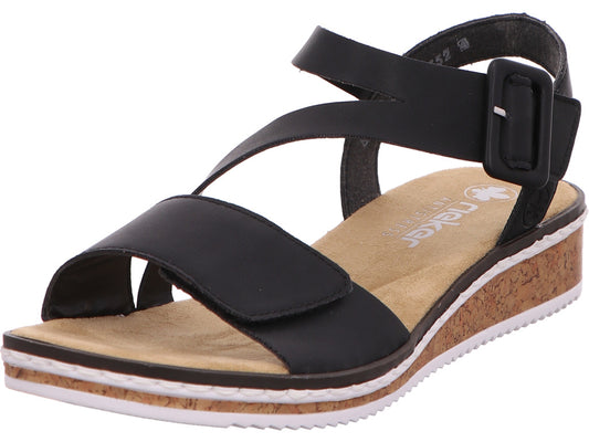 Rieker Damen Sandalette  in schwarz