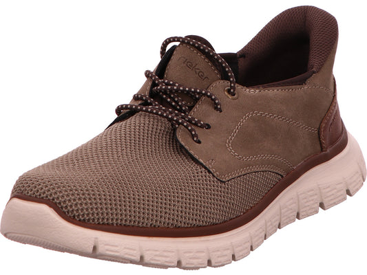 Rieker herensneakers in bruin-gecombineerd