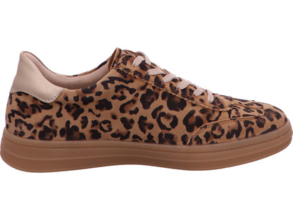 Remonte damessneakers in een combinatie van bruin en meerdere kleuren.