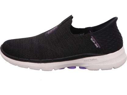 Skechers Damen Sneaker Go Walk 6 - Fabulous View in schwarz-bunt-kombiniert