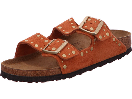 Birkenstock Damen Pantolette Arizona Rivet Border in orange